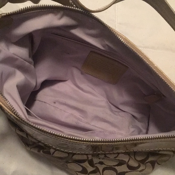 COACH Vintage Handbag Purse / Bag, Authentic, Brown and Gold - Picture 9 of 11